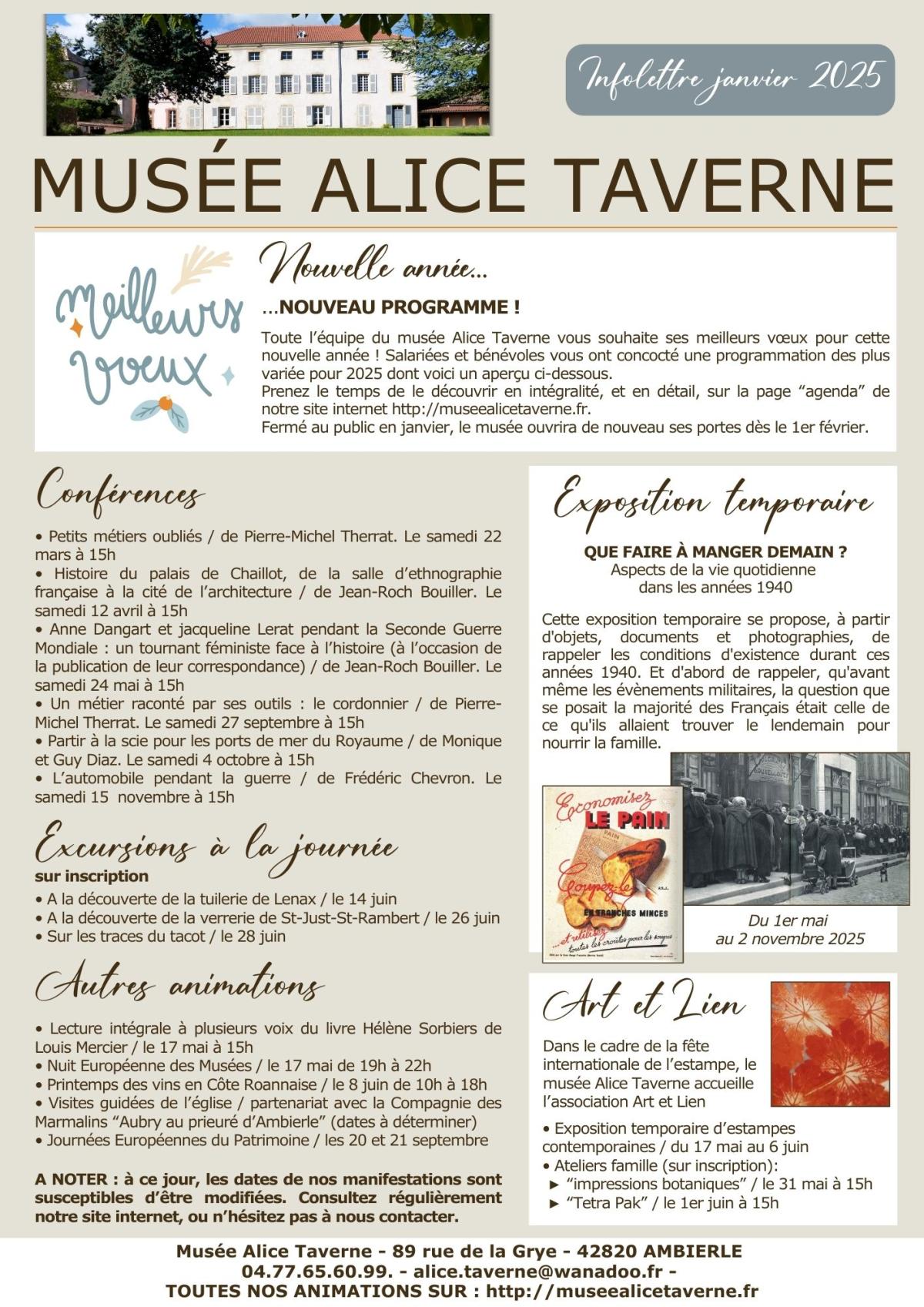 Infolettre janvier 2025