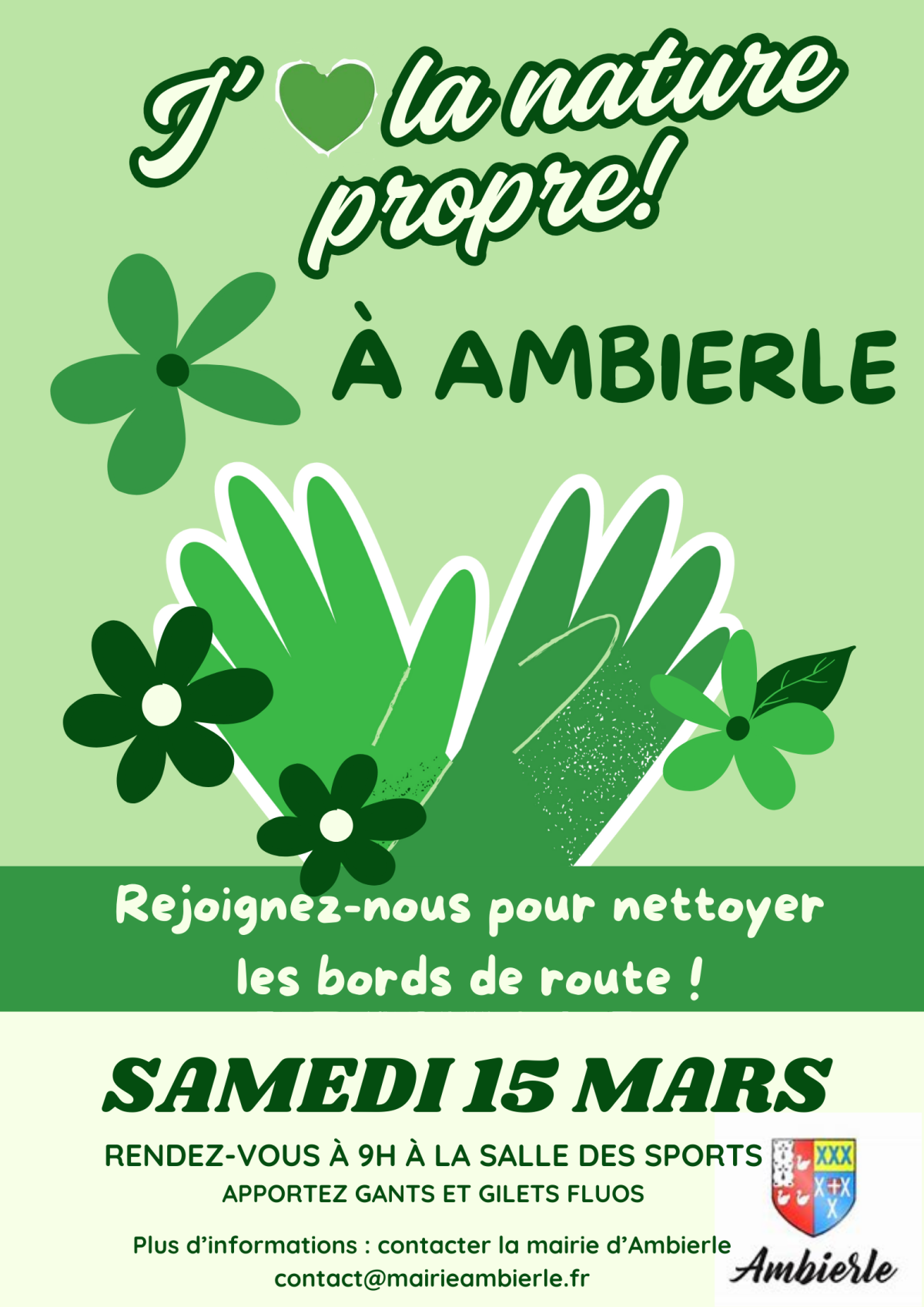 Verte crème illustratif printemps affiche A4(2)